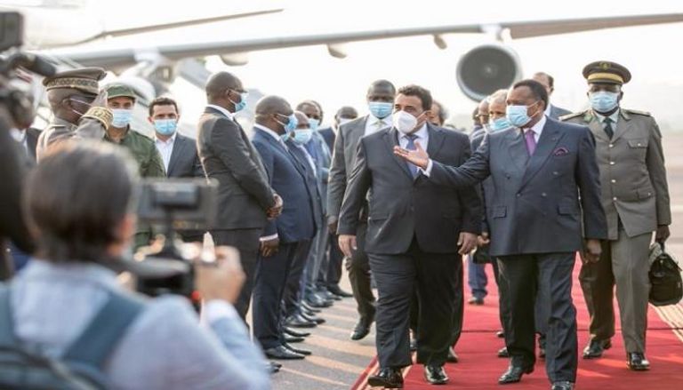 رئيس الرئاسي الليبي ورئيس جمهورية الكونغو 
