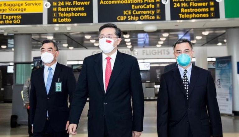 السفير الصيني الجديد تشين جانج لدى وصوله نيويورك