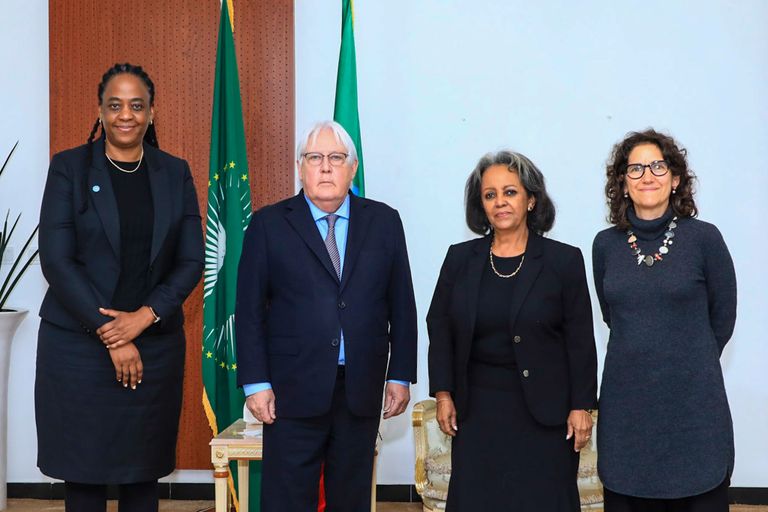 رئيسة إثيوبيا ومارتن جريفيث 