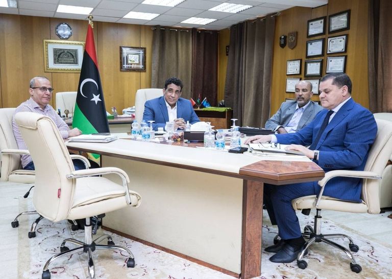 المجلس الرئاسي الليبي مع رئيس الحكومة
