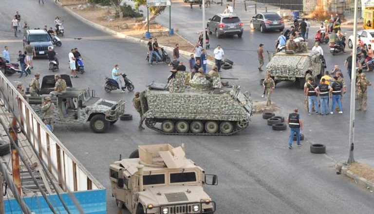 انتشار للجيش اللبناني بموقع الاشتباكات
