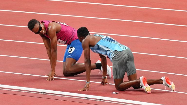 لقطة عرقلة  نيجيل أموس