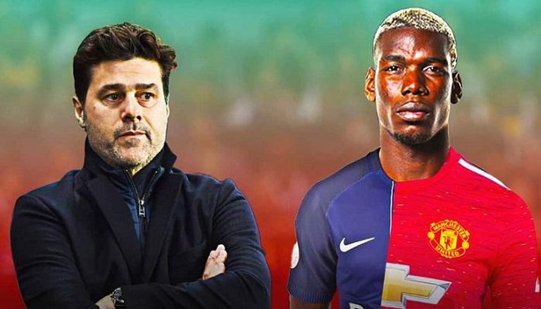 بول بوجبا وماوريسيو بوكيتينو مدرب باريس سان جيرمان