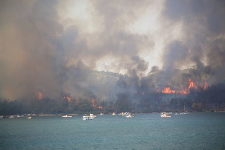 حرائق الغابات مشتعلة في تركيا