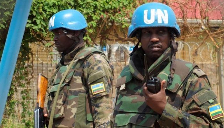 عناصر من قوات حفظ السلام التابعة للأمم المتحدة بجنوب السودان