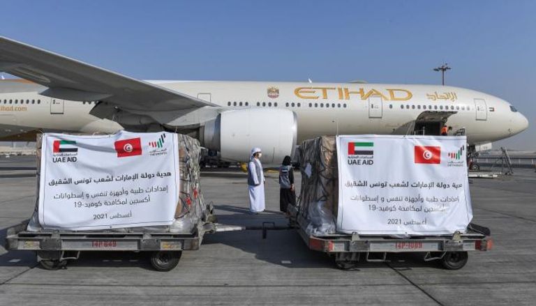 الإمارات ترسل طائرتي إمدادات طبية إلى تونس 