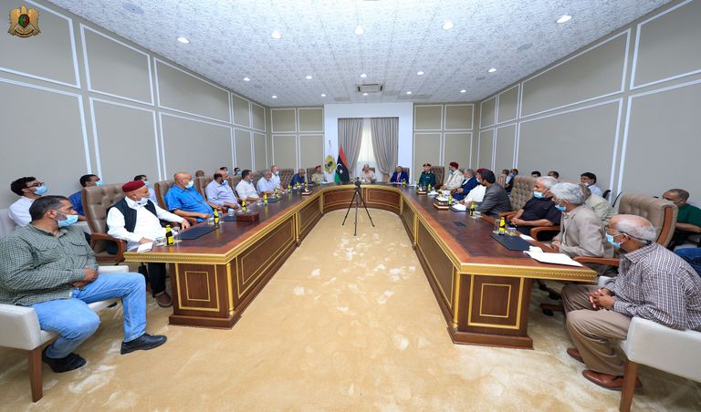 الدبيبة وأعضاء اللجنة العسكرية المشتركة 