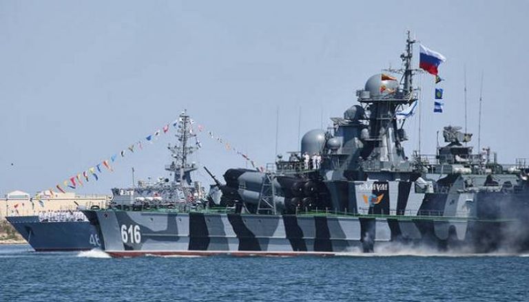 سفينة عسكرية تابعة لروسيا في البحر الأسود 