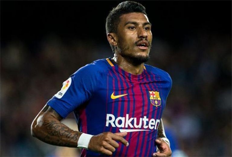 باولينيو بقميص برشلونة البرازيلي باولينيو لاعب الأهلي السعودي الجديد