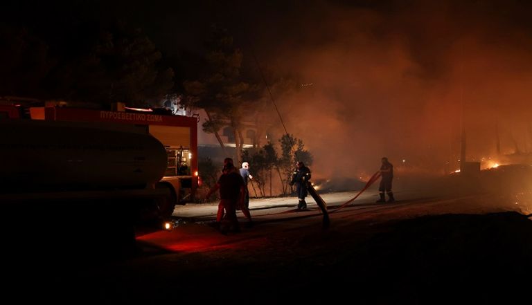 حرائق الغابات باليونان