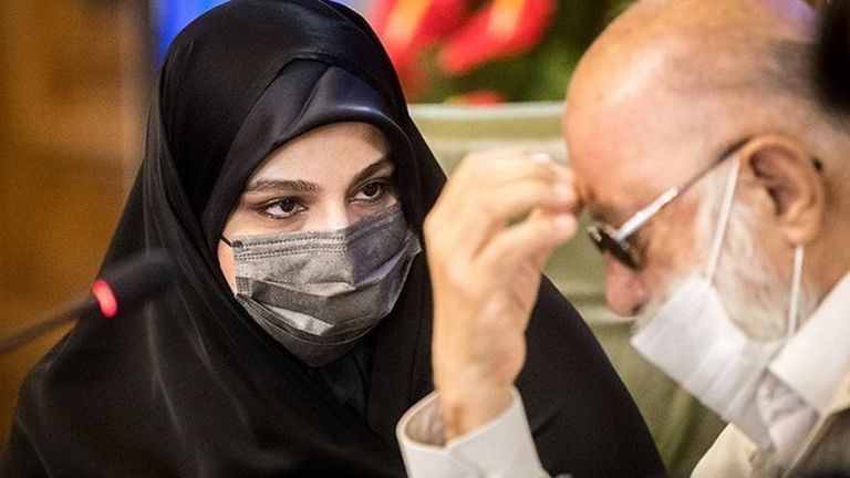 زينب سليماني ومهدي جمران رئيسي وخامنئي