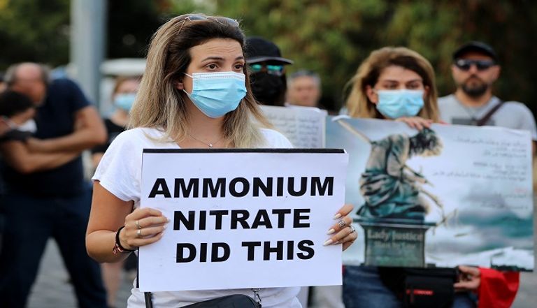 موكب جنائزي في بيروت تكريماً لضحايا المرفأ