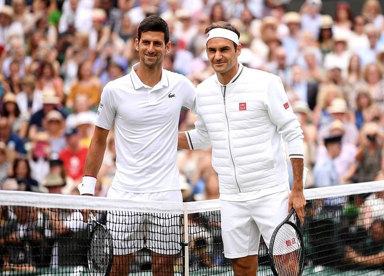 فيدرر مع نوفاك ديوكوفيتش روجيه فيدرر