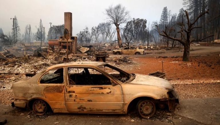 بلدة صغيرة دمرتها الحرائق في كاليفورنيا