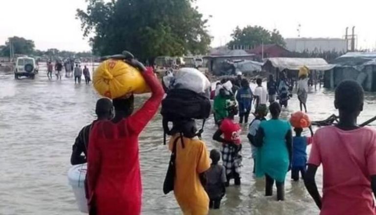 مدينة بور عاصمة ولاية جونقلي غمرتها الفيضانات