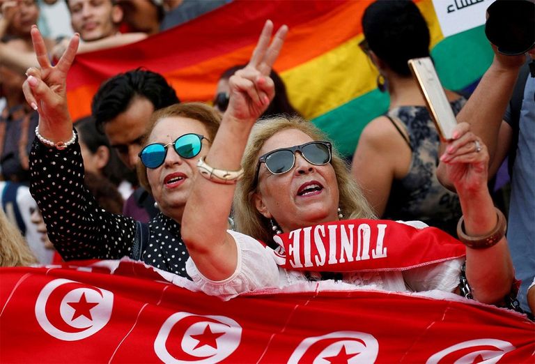 جانب من احتفالات سابقة بعيد المرأة التونسية