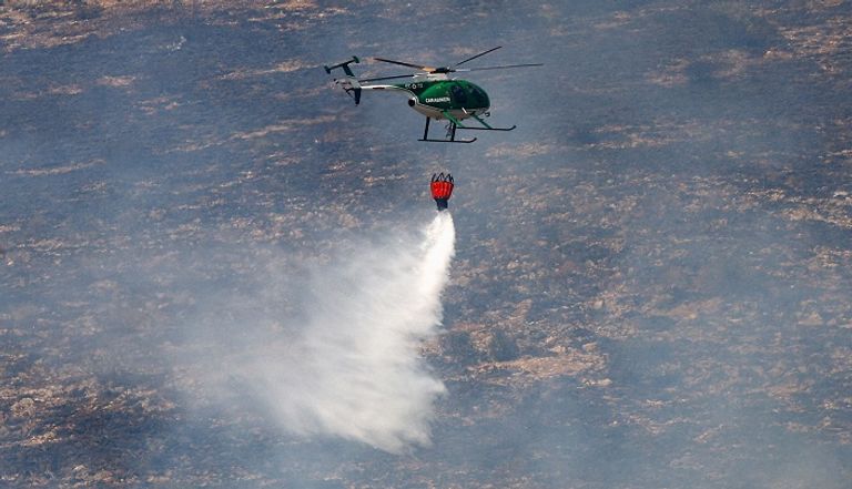 حرائق الغابات في محمية مونت كاتيلو الطبيعية