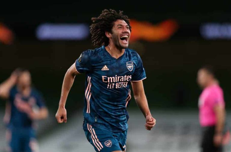 محمد النني لاعب أرسنال محمد صلاح ورياض محرز وحكيم زياش