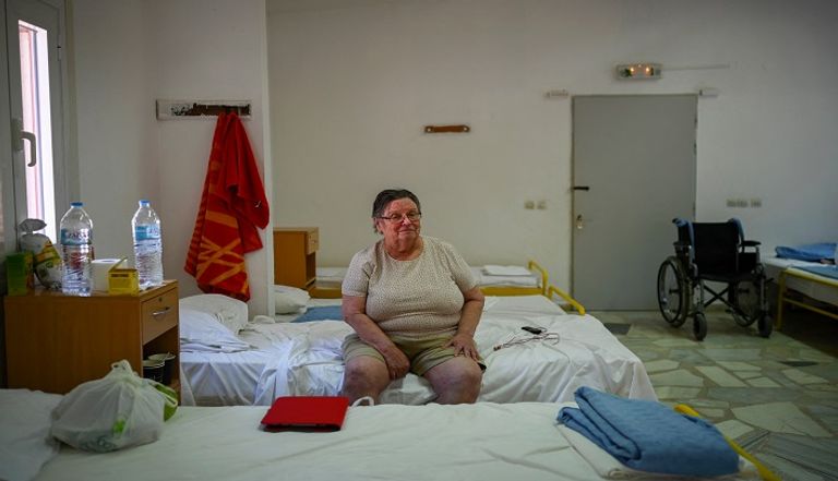 منزل مدمر جراء حرائق الغابات في اليونان