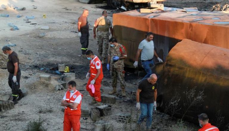 موقع انفجار عكار