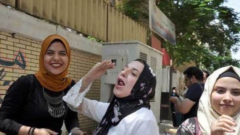 طلاب في امتحان شهادة الثانوية العامة بمصر
