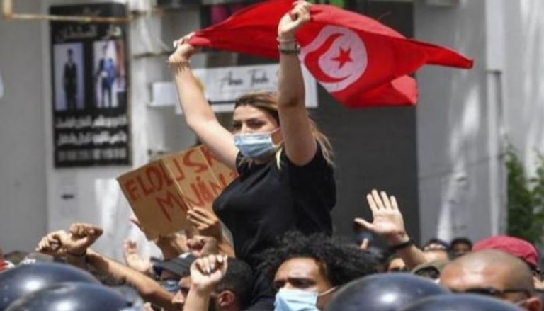 جانب من احتجاجات تونسيين تطالب بإسقاط الإخوان (أرشيفية)