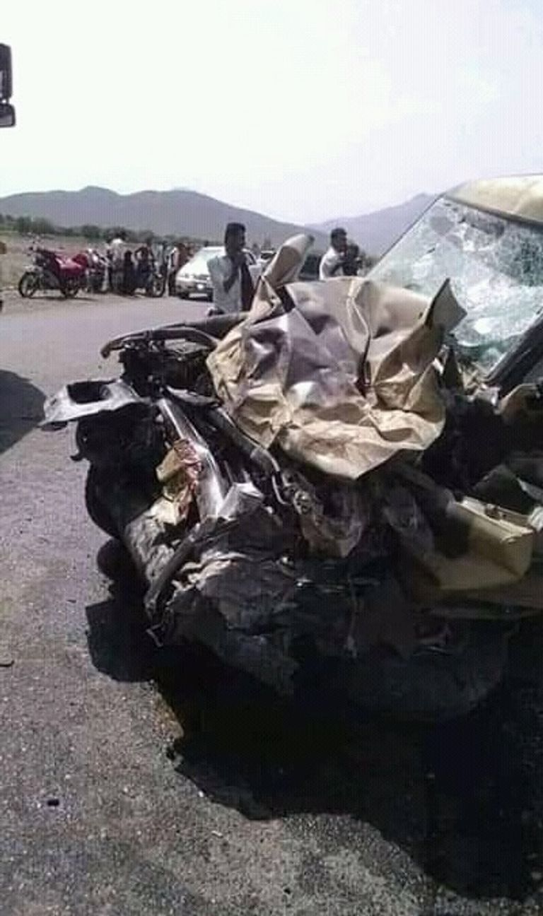 السيارة بعد الحادث