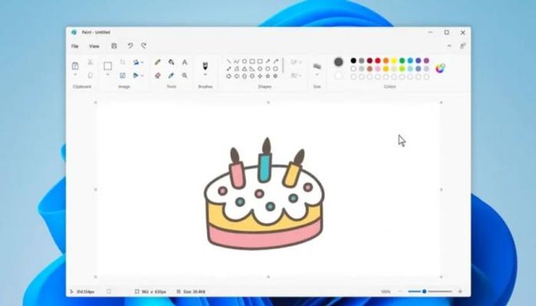 التصميم الجديد لتطبيق الرسام على ويندوز 11