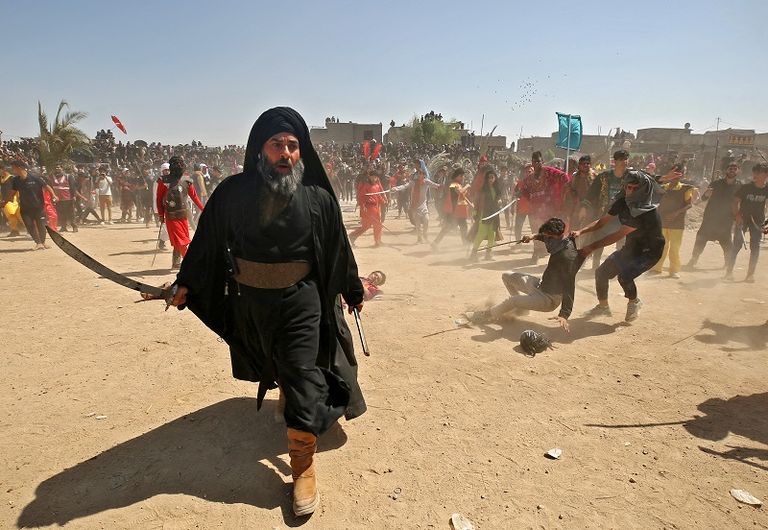 مشهد تمثيلي لمعركة كربلاء