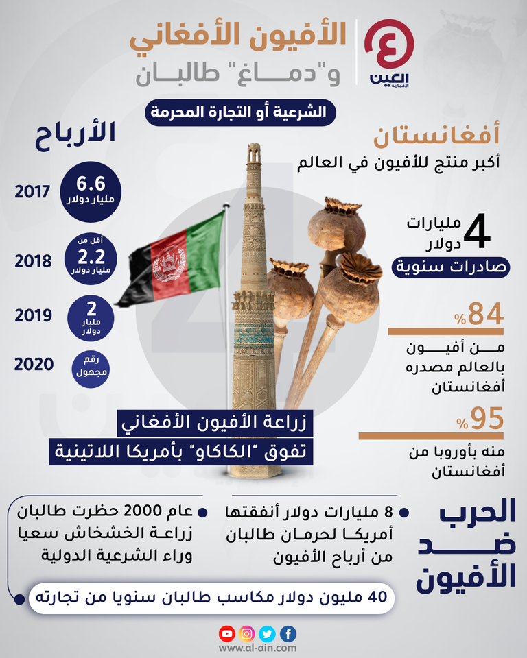 الأفيون.. التجارة المحرمة التي تدر ذهبا في أفغانستان