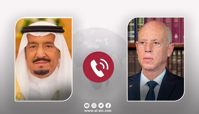  اتصال هاتفي بين العاهل السعودي والرئيس التونسي
