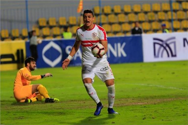 عمر السعيد مهاجم الزمالك المعار إلى الجونة باتريس كارتيرون مدرب الزمالك