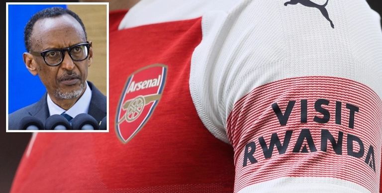 بول كاجامي رئيس رواندا والحملة الإعلامية على قميصه حسرة لاعبي أرسنال ضد تشيلسي