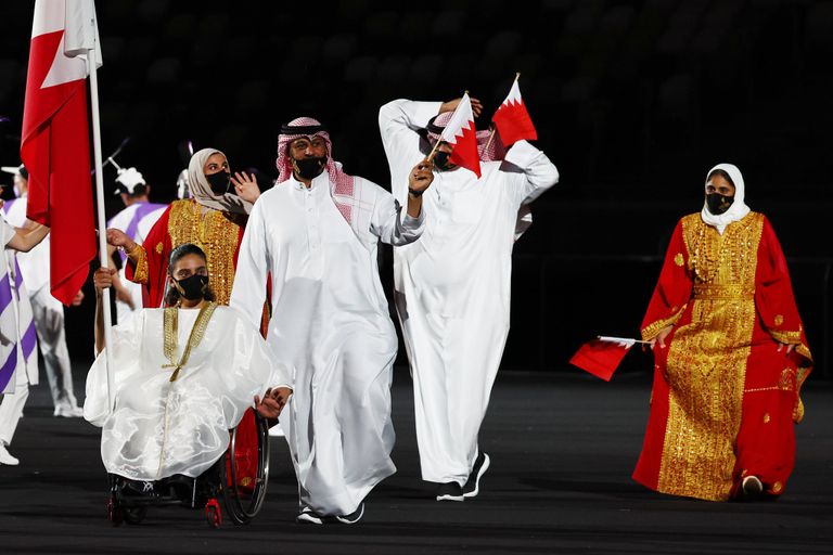 بعثة البحرين في حفل افتتاح دورة الألعاب البارالمبية طوكيو 2021 دورة الألعاب البارالمبية