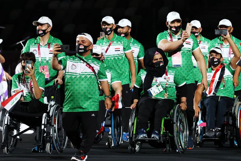 بعثة العراق في حفل افتتاح دورة الألعاب البارالمبية طوكيو 2021 دورة الألعاب البارالمبية
