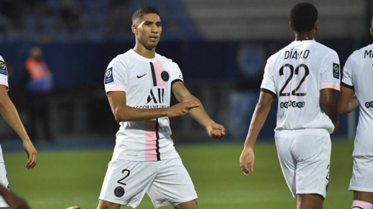 أشرف حكيمي محمد صلاح ورياض محرز