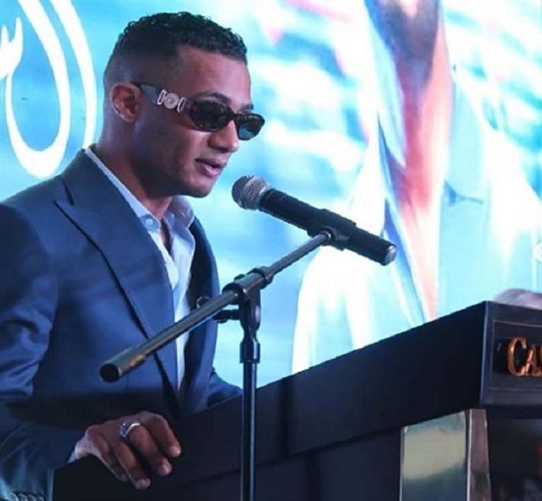 محمد رمضان في حفل تسلم ما وصفها بأنها