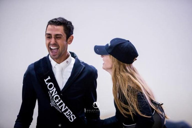 الفارس المصري نايل نصار وخطيبته جينيفر جيتس ابنه الملياردير الأمريكي بيل جيتس مؤسس مايكروسوفت نايل نصار وخطيبته جينيفر جيتس