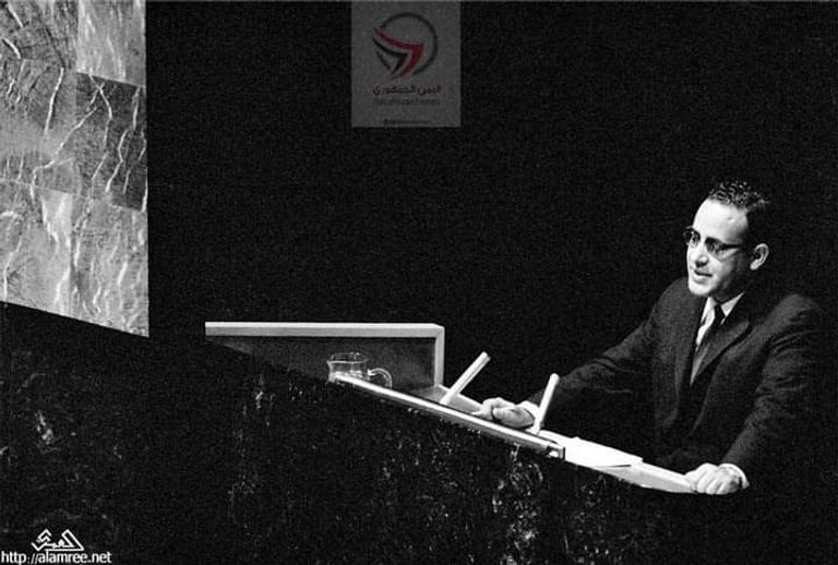 العيني ممثلا لليمن في أحد اجتماعات الأمم المتحدة