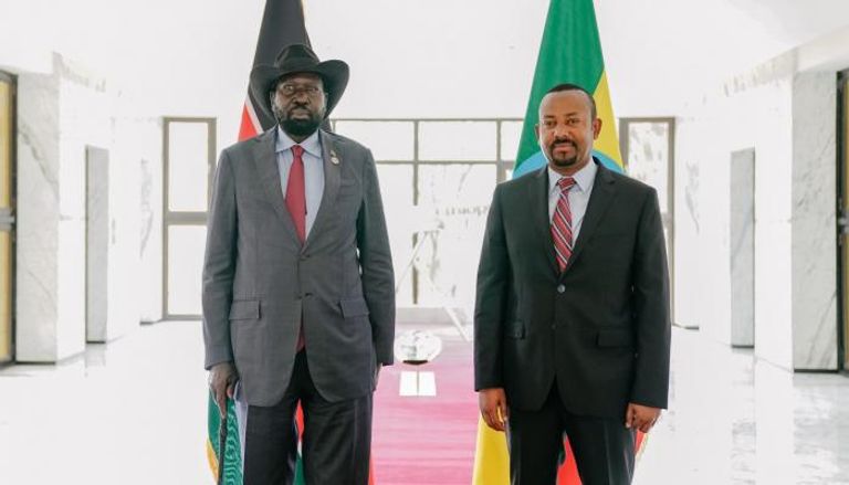 أبي أحمد ،رئيس الوزراء الإثيوبي وسلفاكير ميارديت ،رئيس جنوب السودان