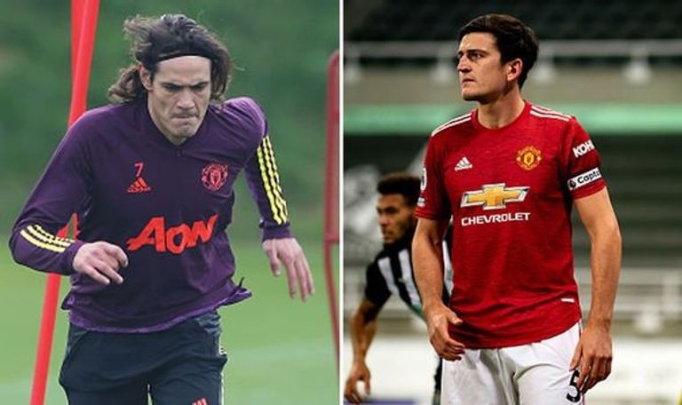 ماجواير وكافاني كريستيانو رونالدو بقميص مانشستر يونايتد