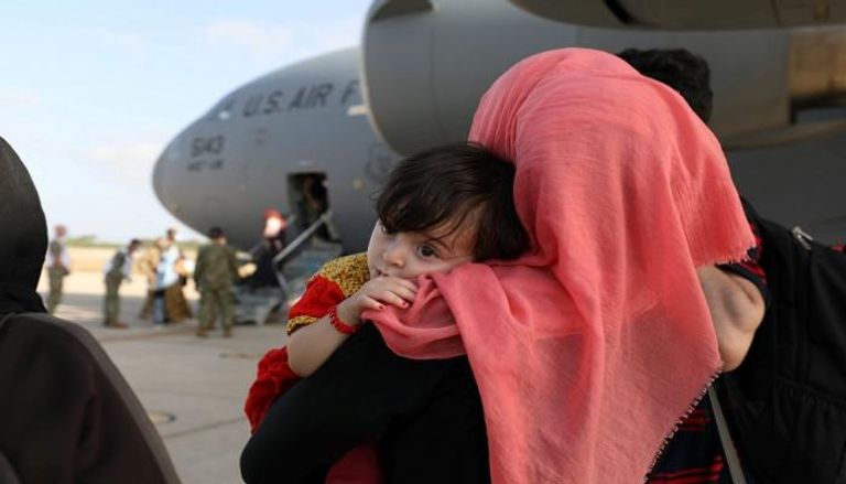 جانب من عمليات الإجلاء في أفغانستان