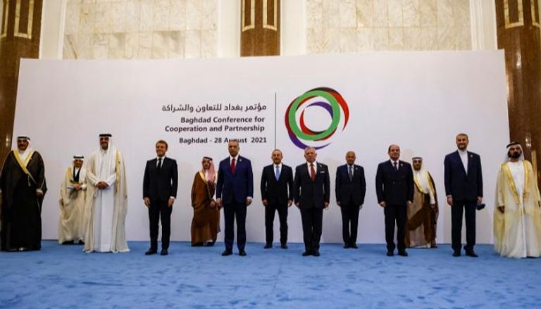 عبداللهيان بين القادة والزعماء المشاركين في قمة بغداد- الفرنسية