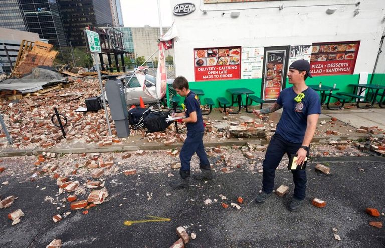 جانب من أضرار الإعصار أيدا 