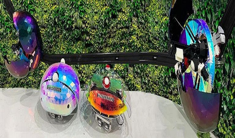 نموذج للتكنولوجيا الرقمية حدائق وروبوتات في جناح سنغافورة