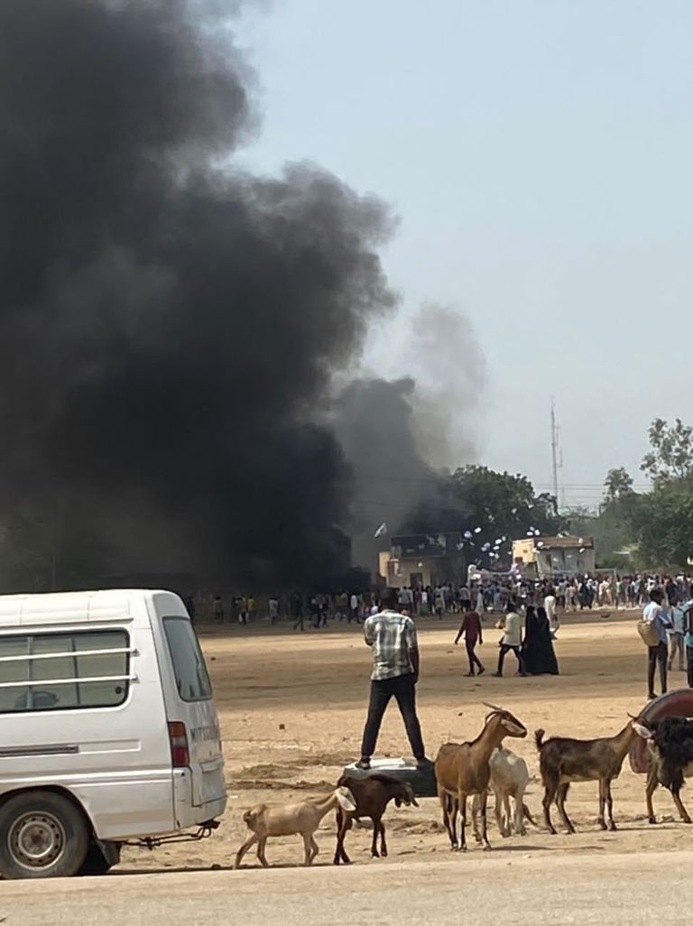 جانب من أحداث العنف بوسط دارفور