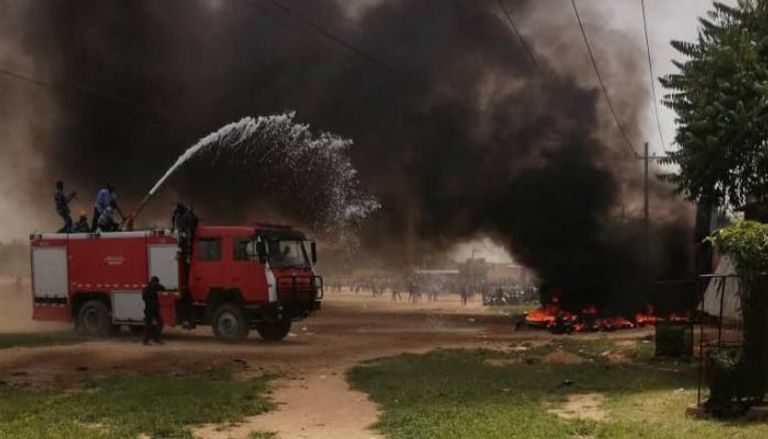 جانب من أحداث العنف في وسط دارفور