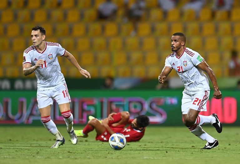 من مباراة الإمارات أمام لبنان في تصفيات كأس العالم 2022 من مباراة الإمارات أمام لبنان في تصفيات كأس العالم 2022