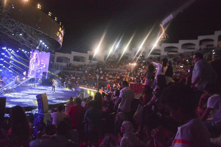 بهاء سلطان خلال الحفل بهاء سلطان خلال الحفل