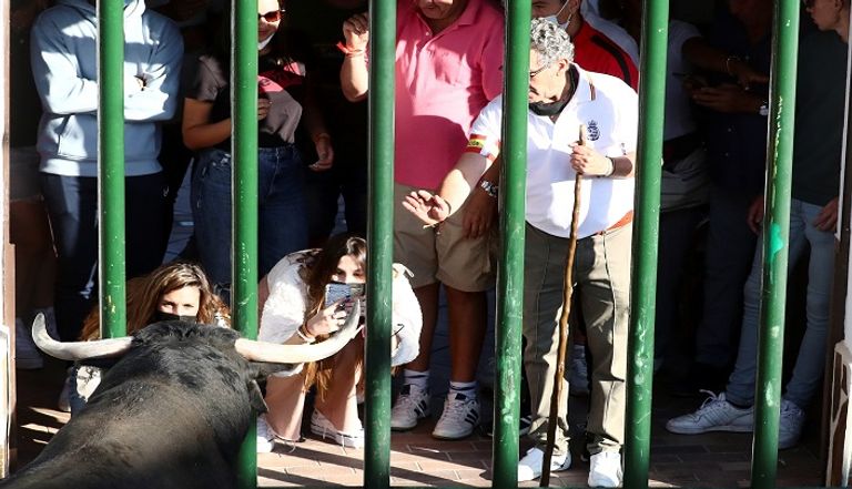 مهرجان ركض الثيران بإسبانيا